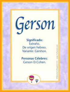 Quien Es Gerson En La Biblia